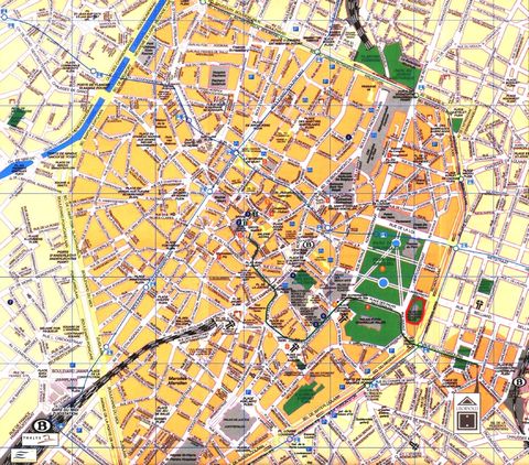 Map of the Pentagon the center of Brussels | Gifex
