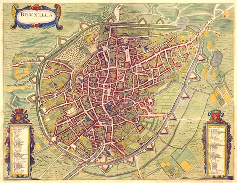 Mapa de Bruselas 1657