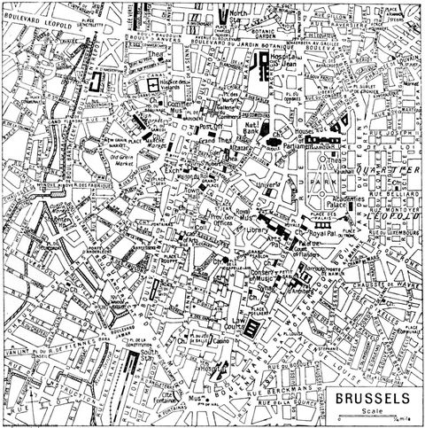 Map of Brussels 1922