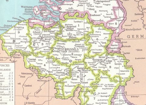 Bélgica dividida en provincias