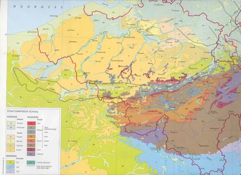 Mapa geólogico de Bélgica