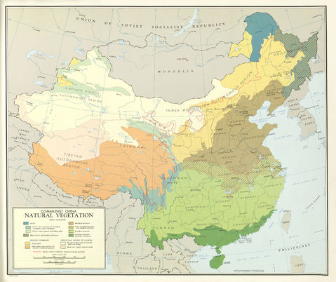 Natural vegetation of China 1967