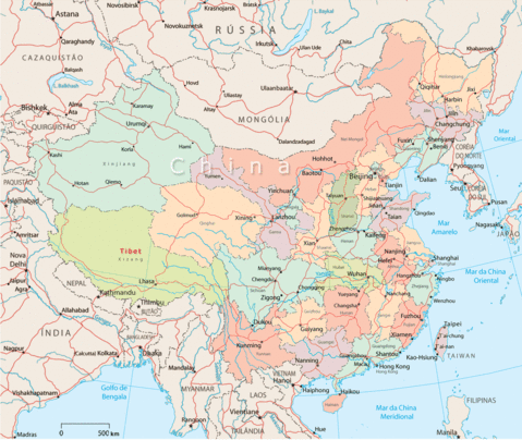 Mapa político de China