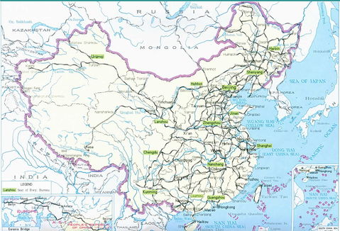 China's rail network