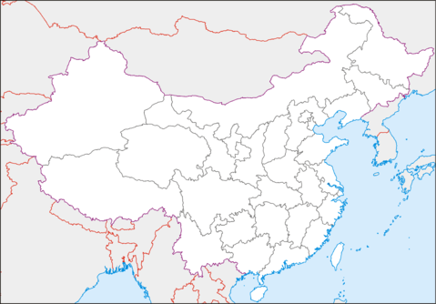 China blank map