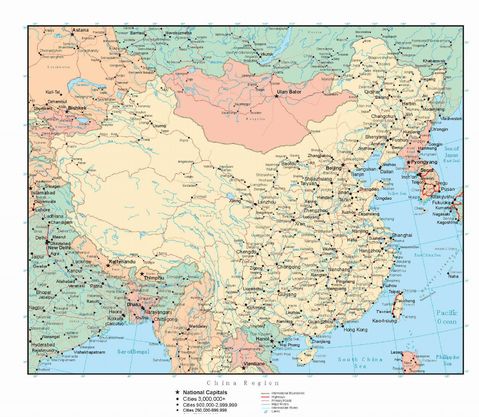 Mapa político de China