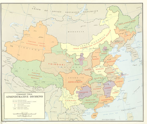 Divisiones administrativas de China 1967