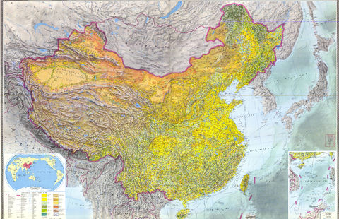 Mapa topográfico de China 1984