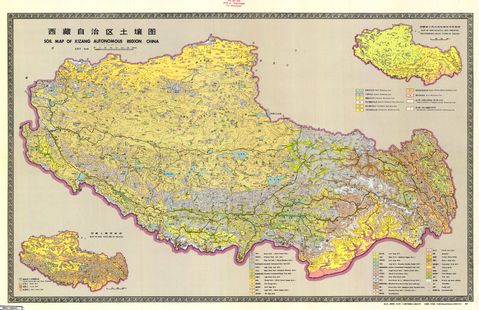 Mapa de suelos del Tíbet