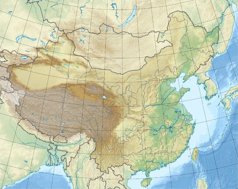 Mapa físico de China