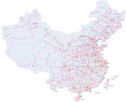 Mapa de carreteras de China