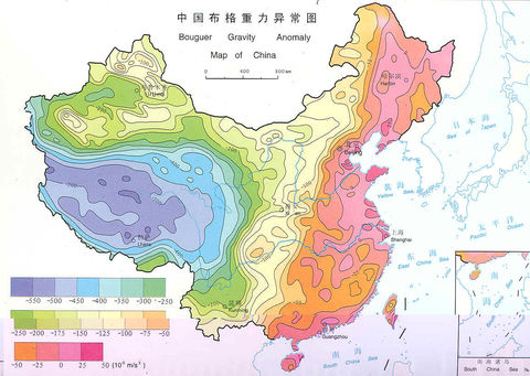 Anomalías de Bouguer en China