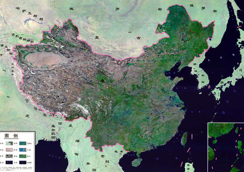 Satellite image of China