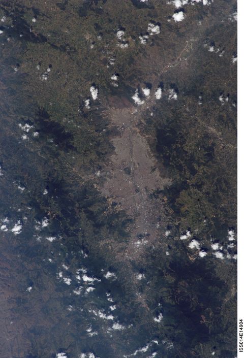 Satellite image of Medellín