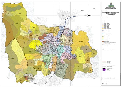 Political and administrative sectorization and veredal division of Medellín 2007