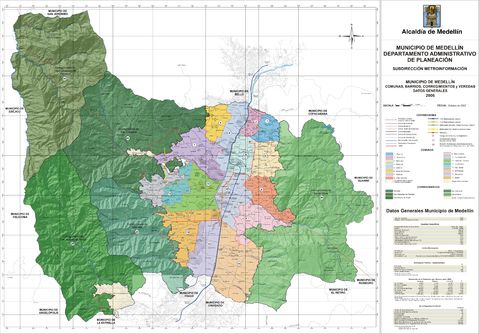 Comunas, neighborhoods, corregimientos and veredas of Medellín 2006