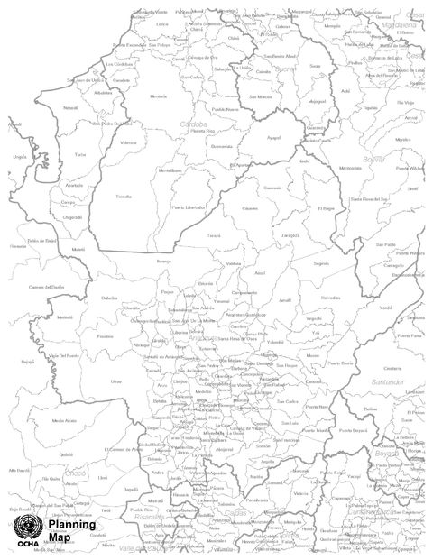 Antioquia blank map