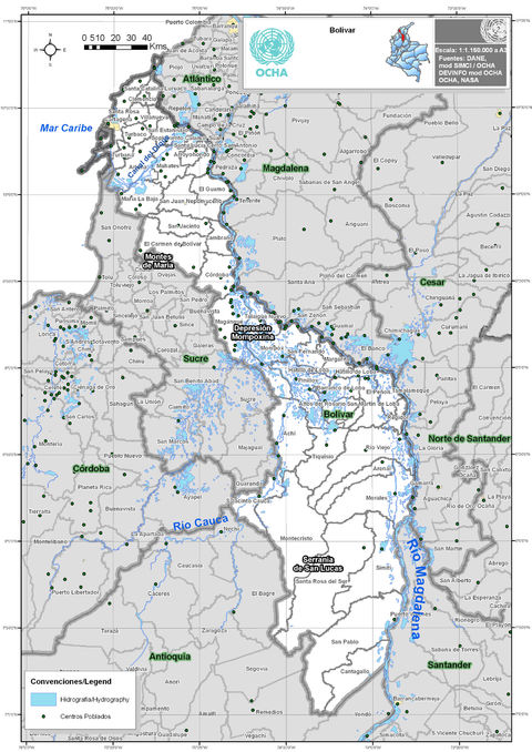 Bolívar map