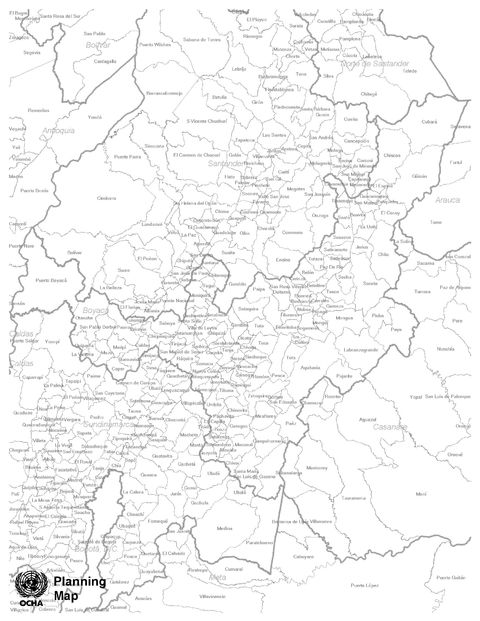 Boyacá blank map