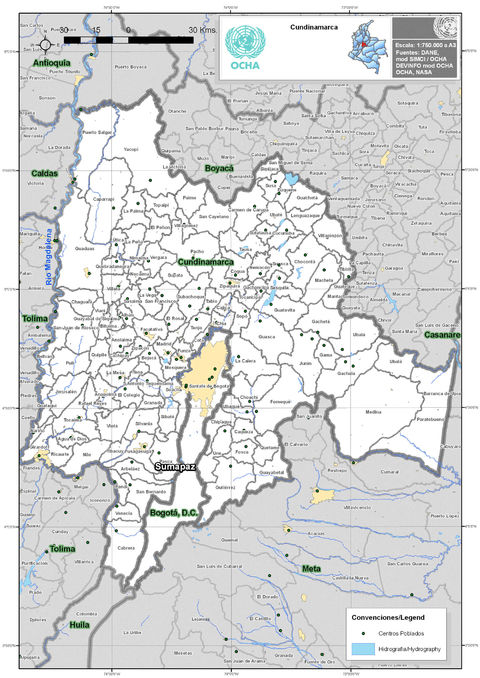 Cundinamarca map