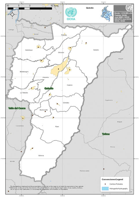 Mapa del Quindío