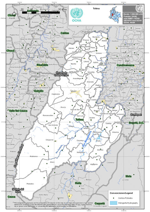 Mapa del Tolima