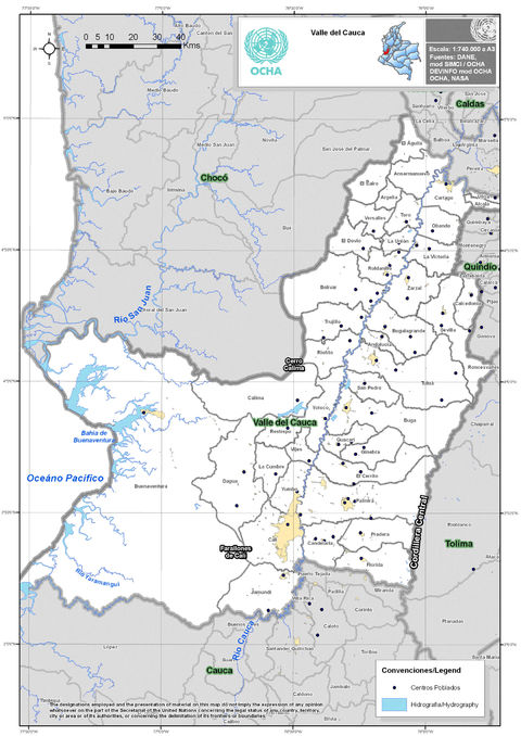 Mapa del Valle del Cauca