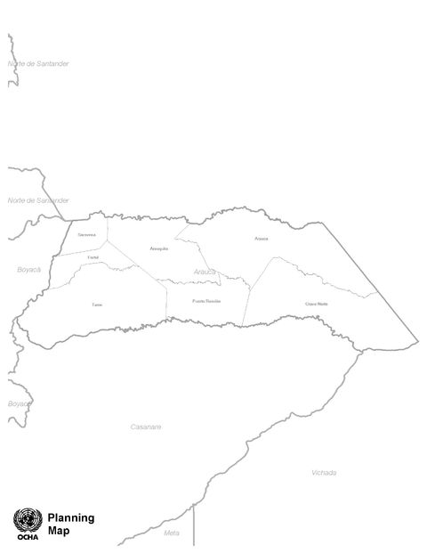 Mapa mudo de Arauca