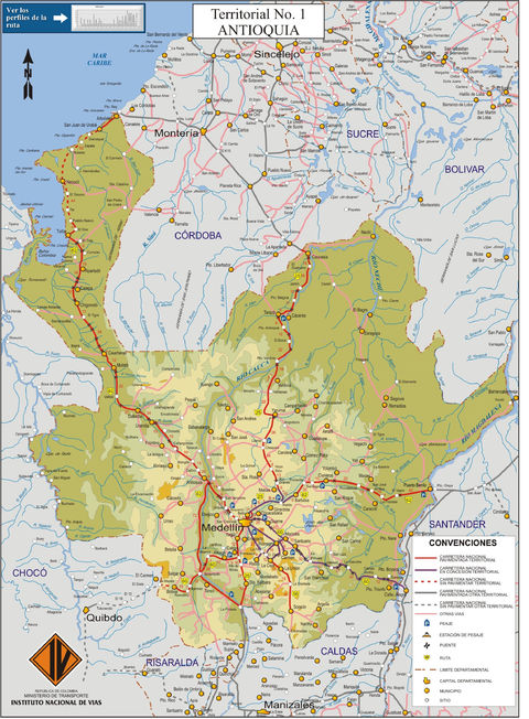 Antioquia road map | Gifex