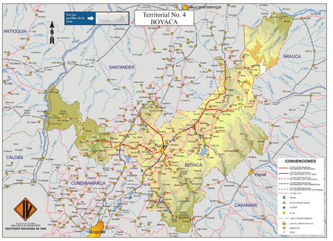 Boyacá road map