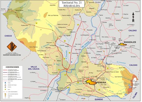 Risaralda road map