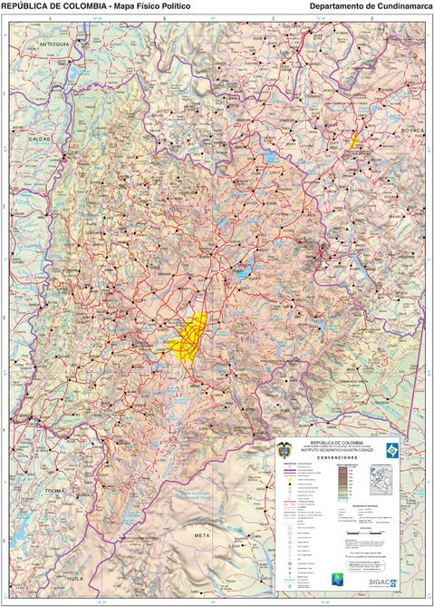 Mapa de Cundinamarca