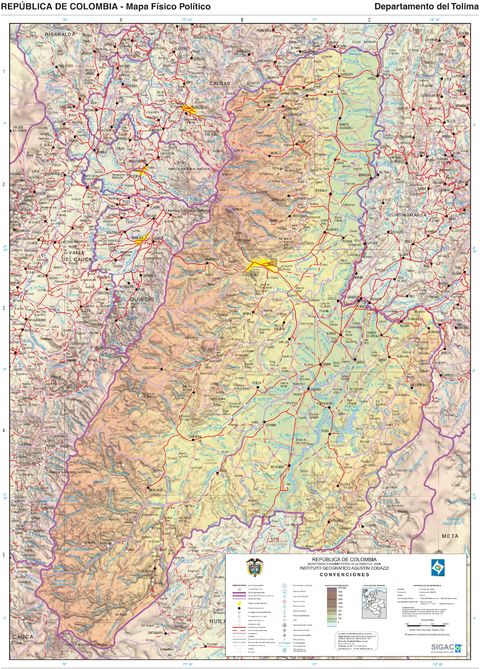 Mapa del Tolima