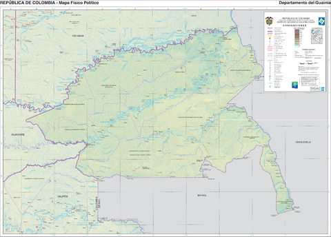 Mapa del Guainía