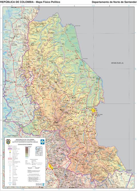 Mapa del Norte de Santander