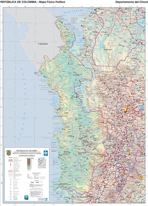 Mapa del Chocó