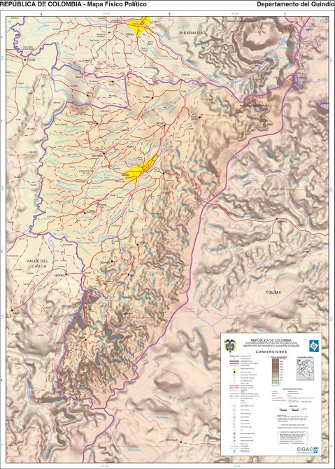 Mapa del Quindío