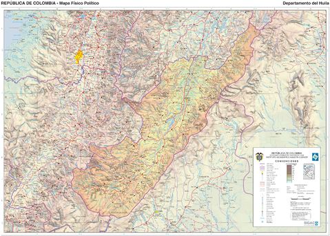 Mapa del Huila