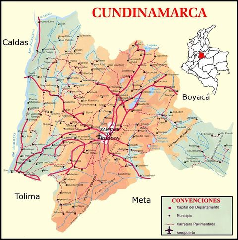 Cundinamarca road map