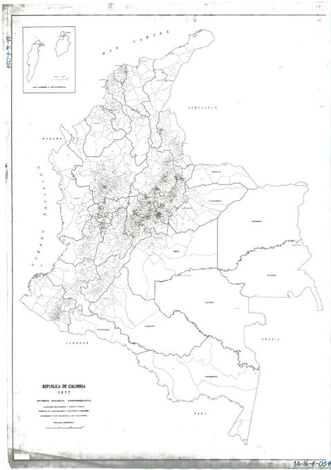 División político administrativa Colombia 1977