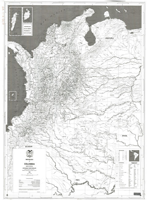 Territorial entities of Colombia 1995