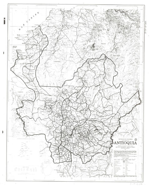 Mapa de Antioquia 1981