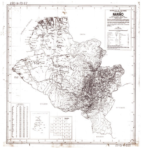 Mapa de Nariño 1996