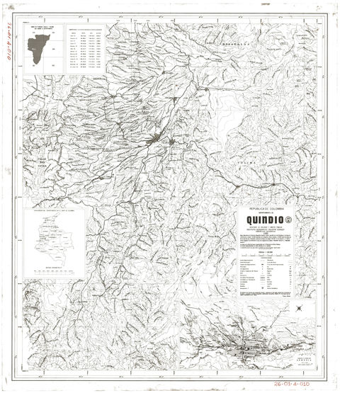 Mapa del Quindío 1982