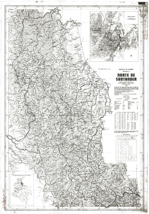 Mapa del Norte de Santander 1985