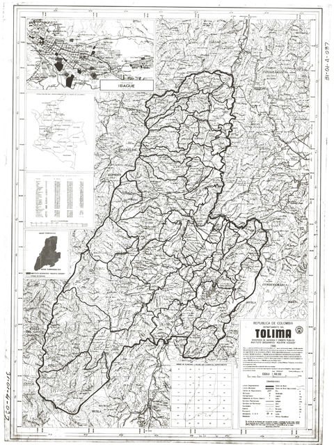 Mapa del Tolima 1986