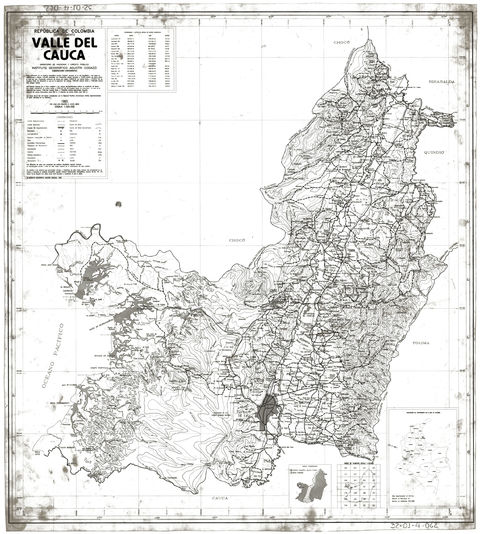 Mapa del Valle del Cauca 1995