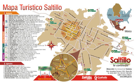 Mapa turístico de Saltillo