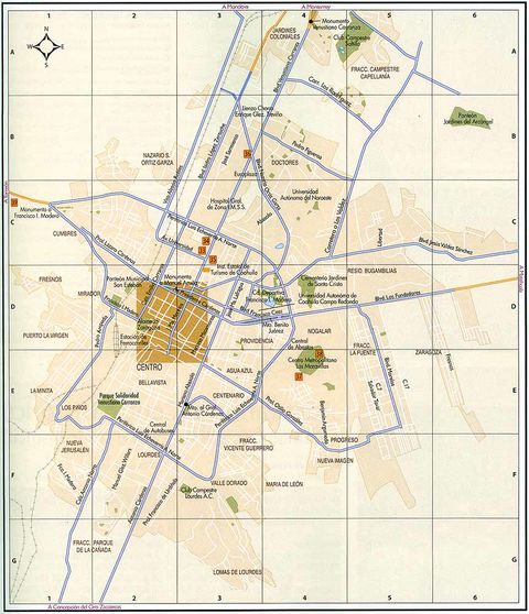 Map of Saltillo