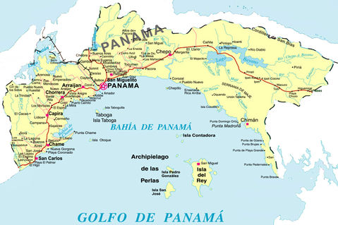 Map of the Panamá Province